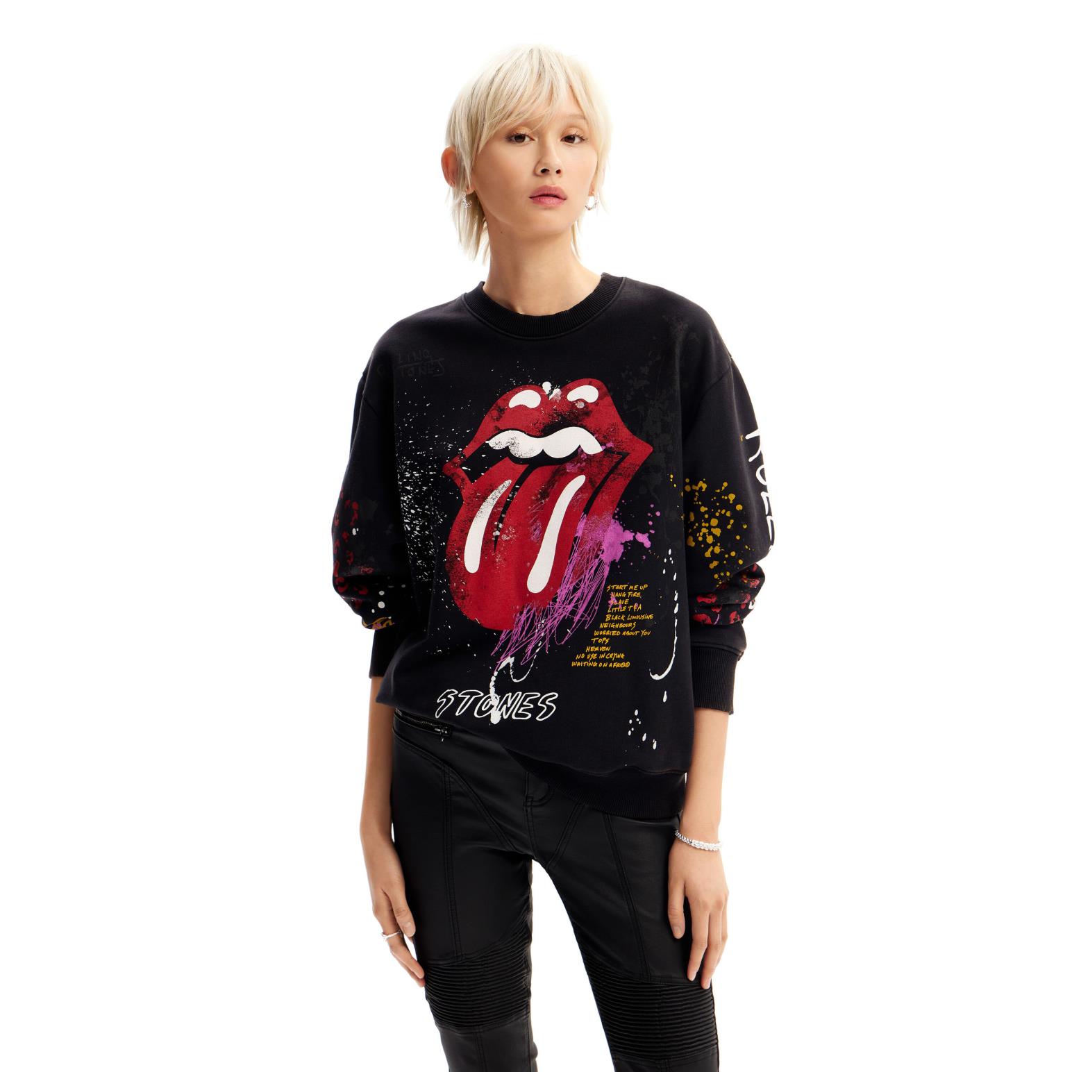 Desigual The Rolling Stones Splater Sweatshirt